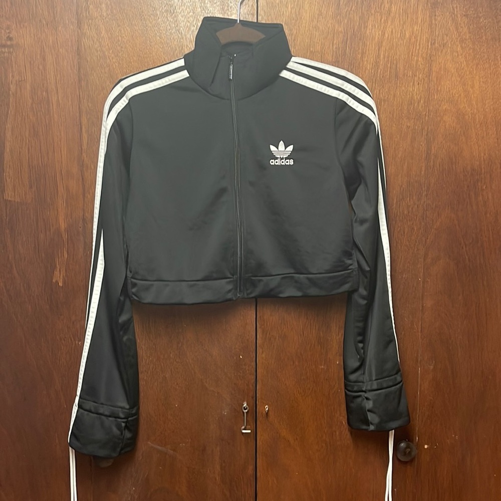 Adidas cropped track sweatshirt